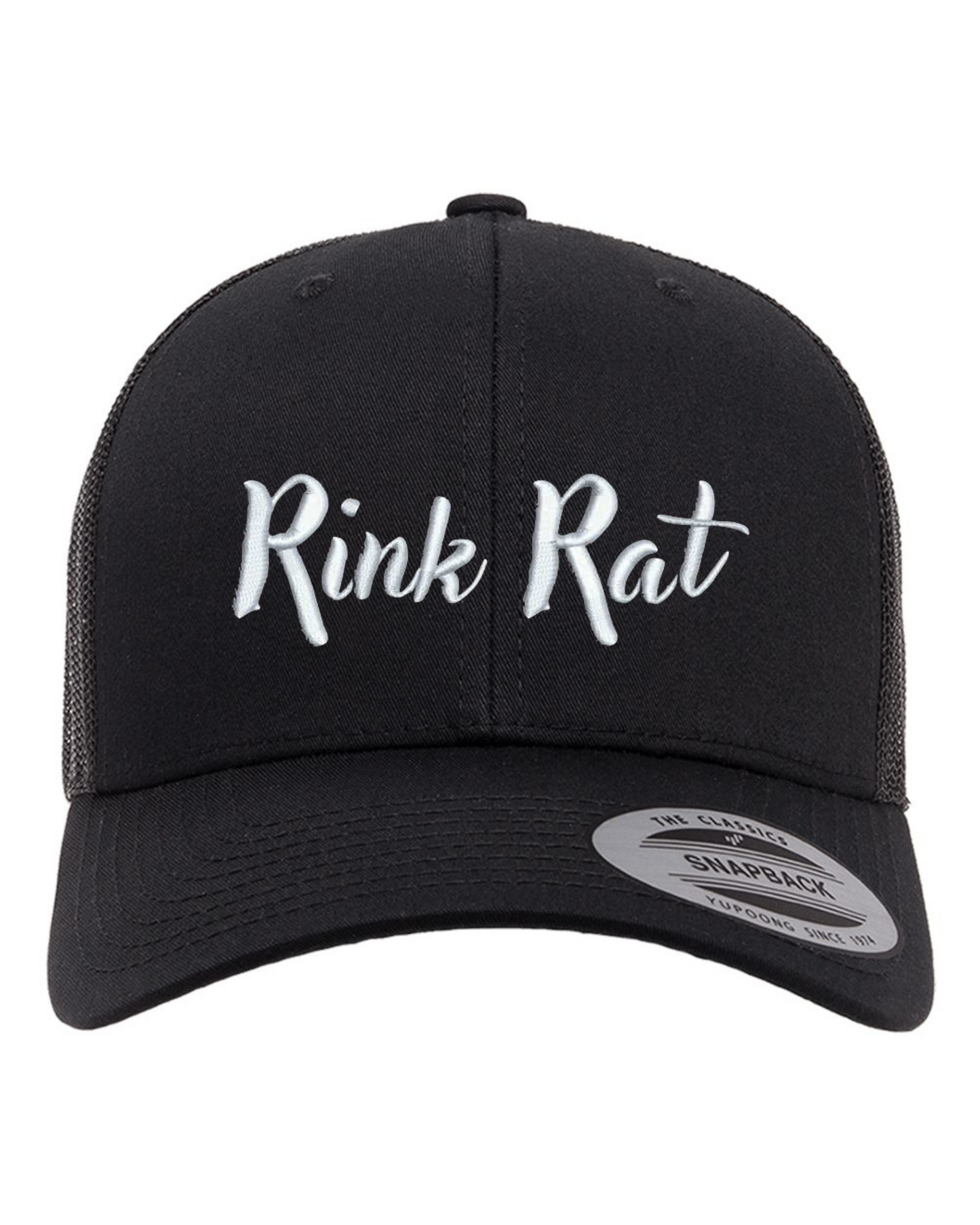 Rink Rat Hockey Club Script Logo Trucker Hat
