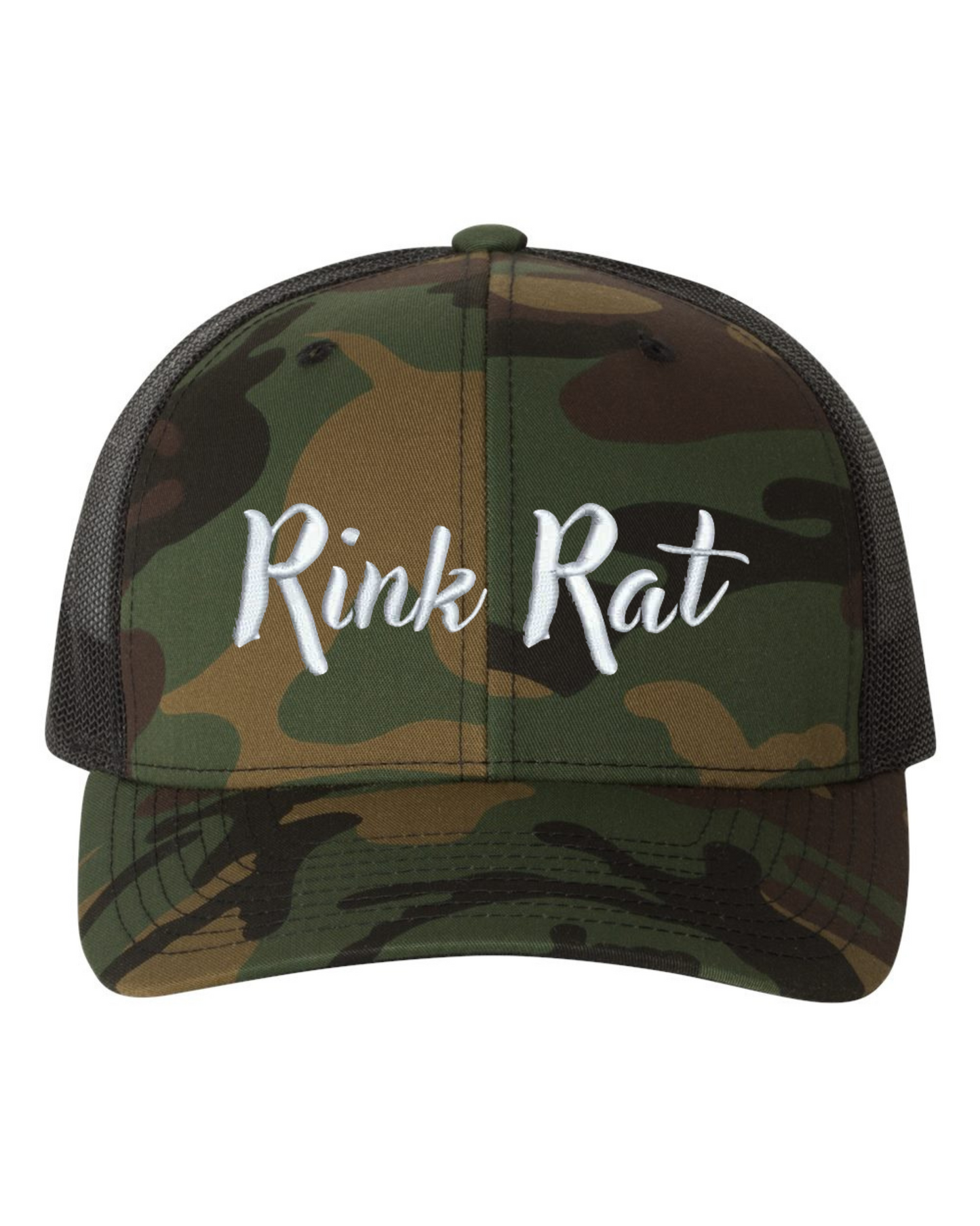 Rink Rat Hockey Club Script Logo Trucker Hat
