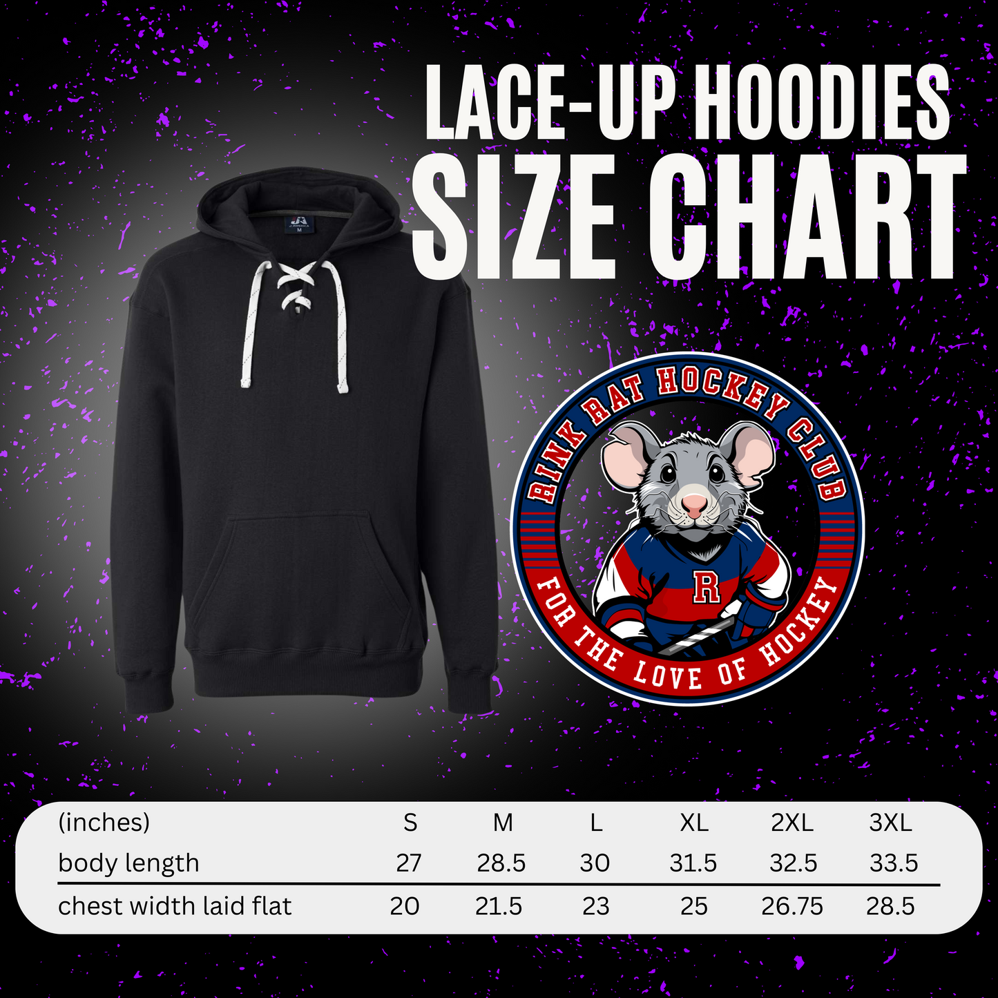Rink Rat Hockey Club Outdoor Lace-Up Hoodie