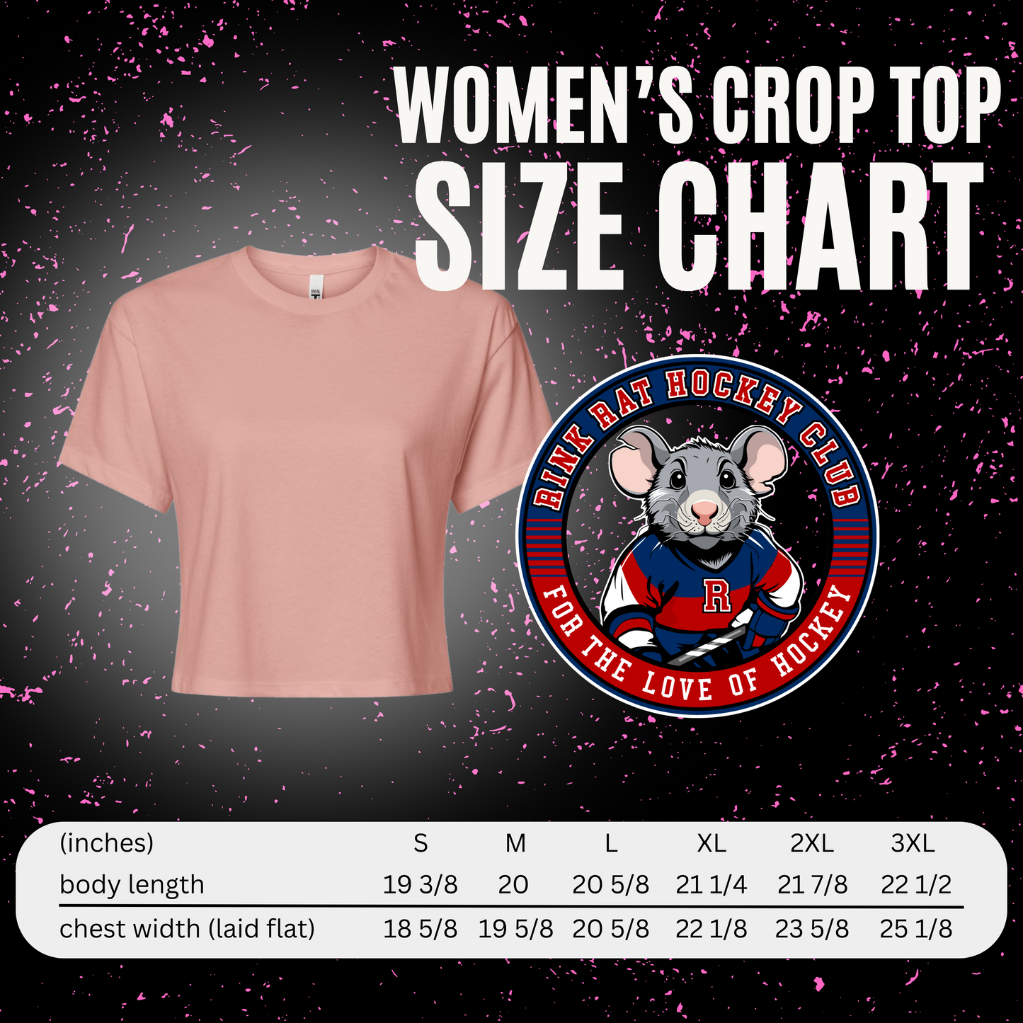 Rink Rat Hockey Club Women’s Script Crop Top
