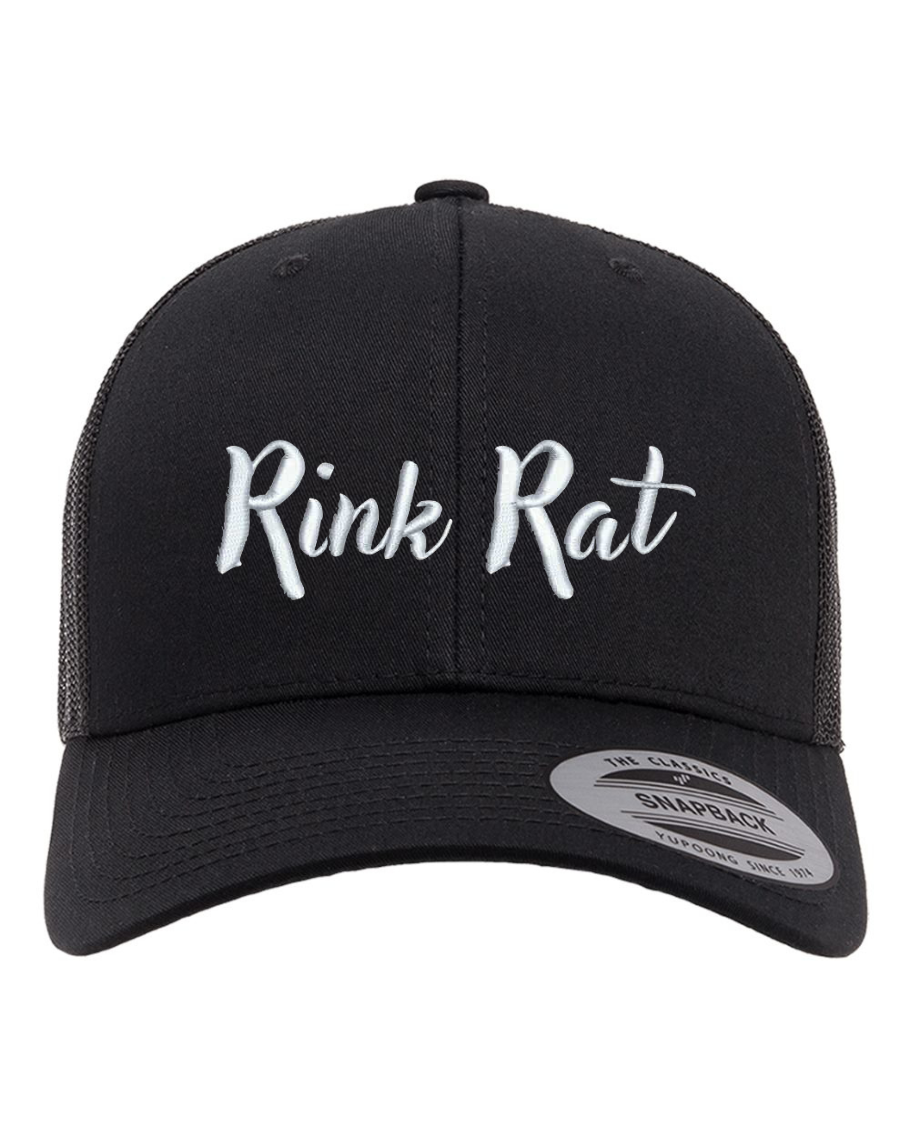 Rink Rat Hockey Club Script Logo Trucker Hat
