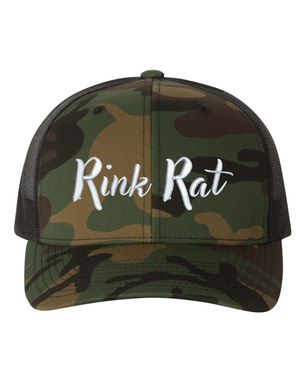 Rink Rat Hockey Club Script Logo Trucker Hat
