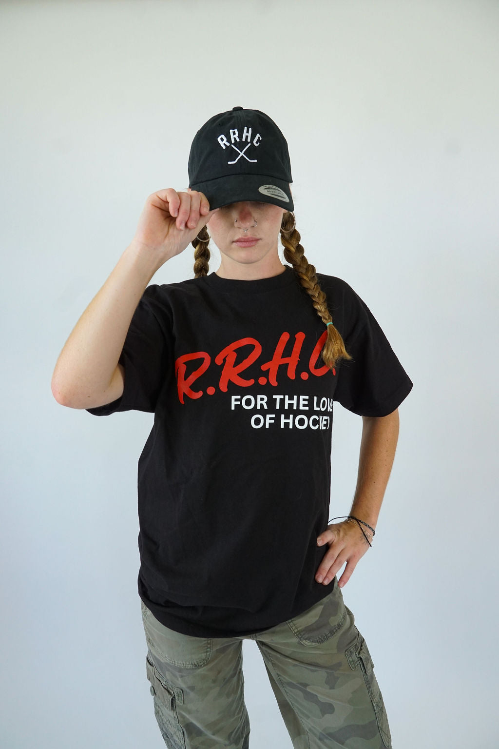 Rink Rat Hockey Club Cross Sticks Embroidered Dad Hat