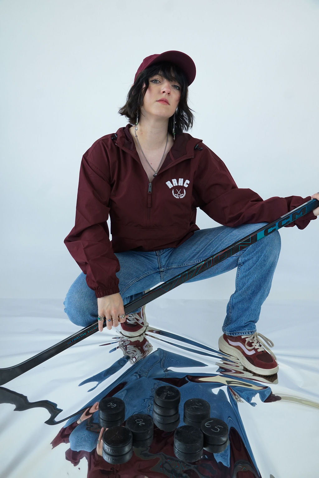 Rink Rat Hockey Club University Logo Embroidered Champion Windbreakers