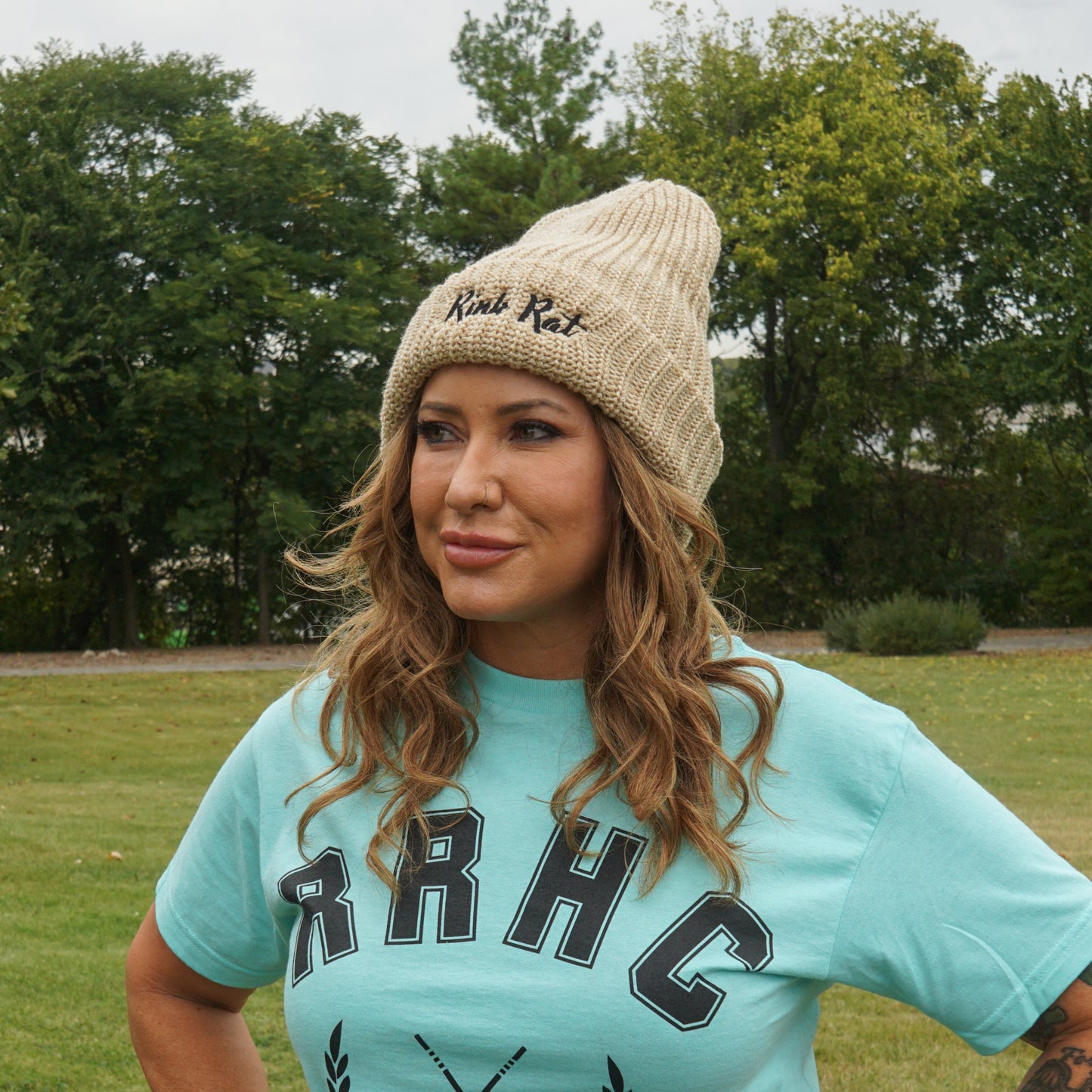 Rink Rat Hockey Club Embroidered Script Beanie