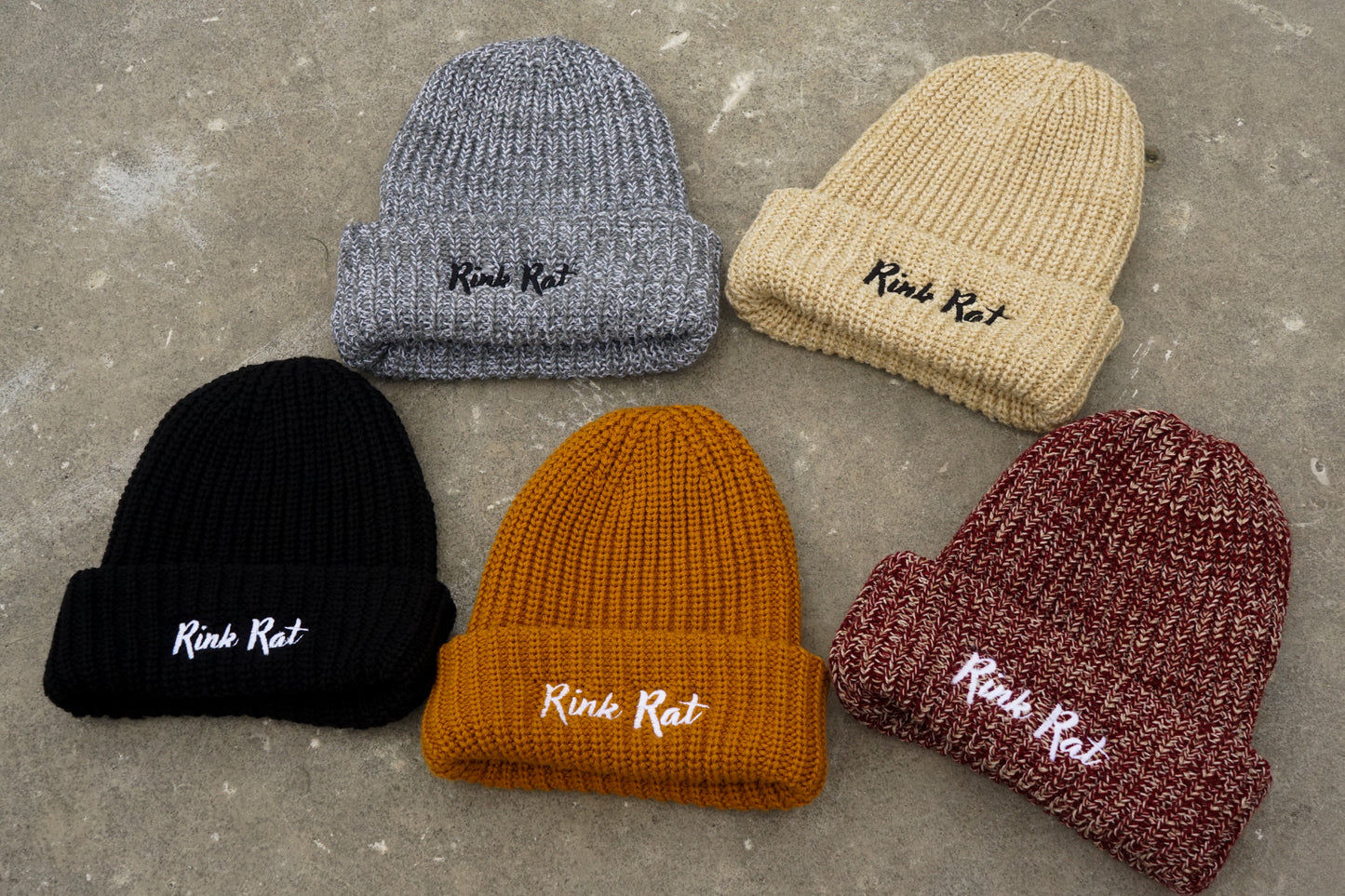 Rink Rat Hockey Club Embroidered Script Beanie