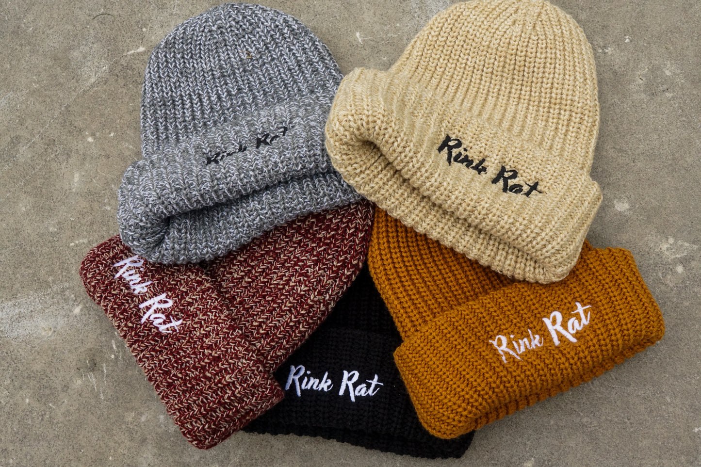 Rink Rat Hockey Club Embroidered Script Beanie