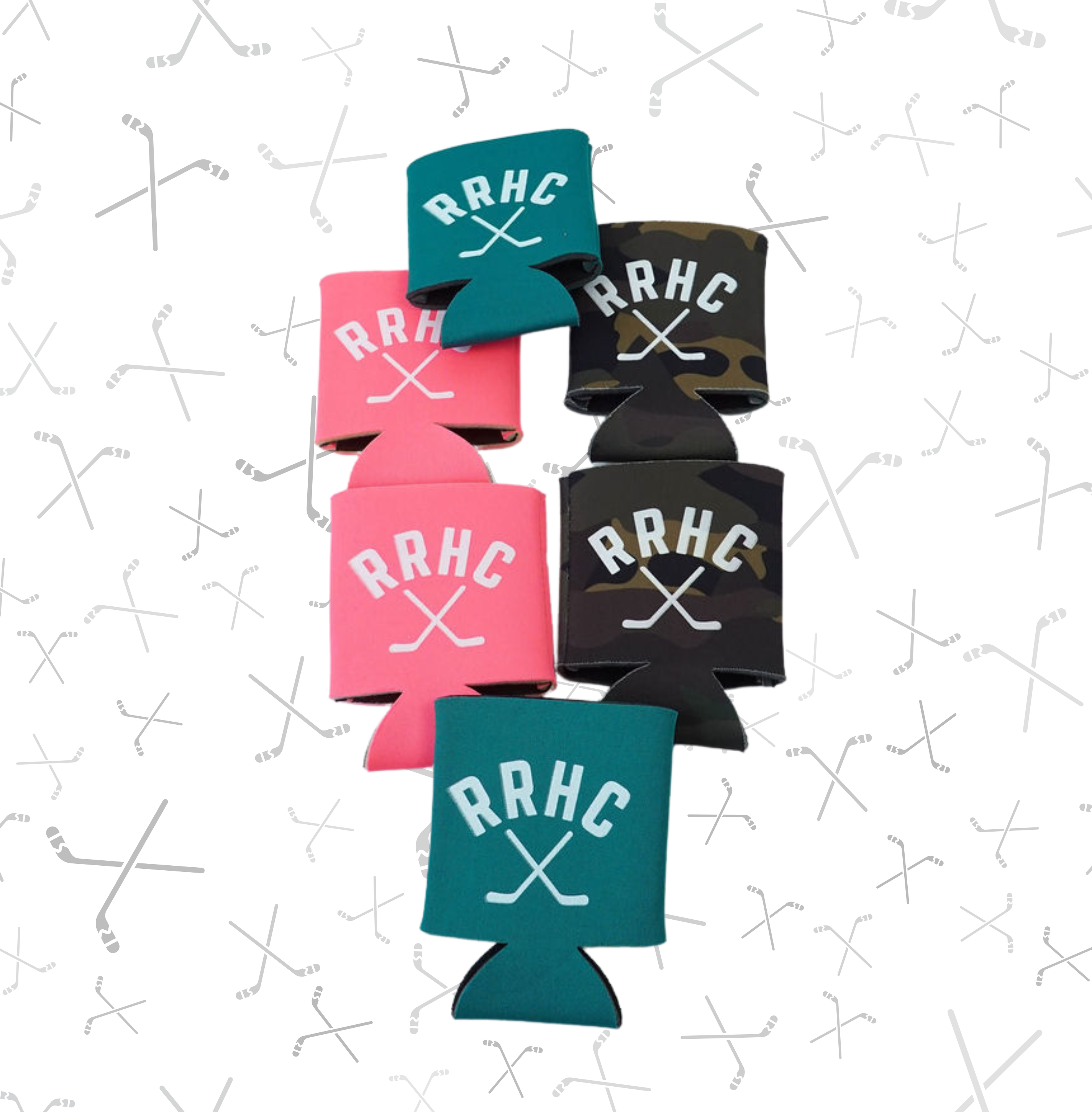 Rink Rat Hockey Club Cross Sticks Koozie